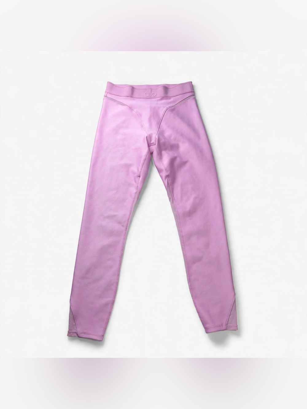 Alo Yoga Womens Mesh Leggings Pink 7/8 High Waist